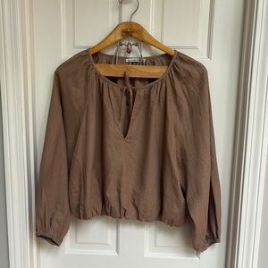 Abercrombie  brown linen shirt